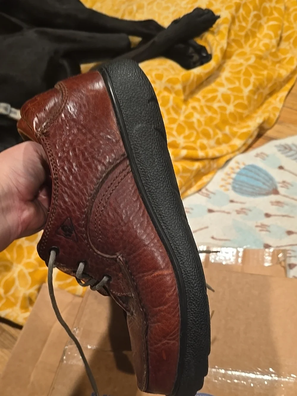 Men's Casual Leather Lace-Up Shoes - Brown ROCKY